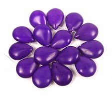 25x18mm Purple Turquoise Briolette Teardrop Beads 15 