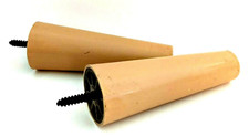 Set of 2 Vintage Sofa Legs 6" Round Tapered Replacements
