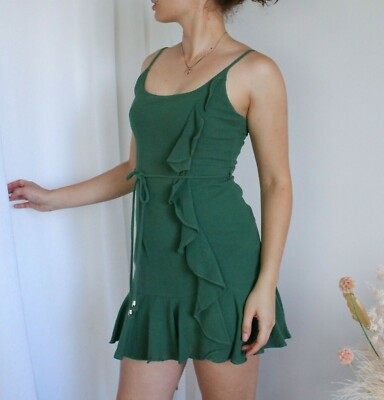 SAINTS + SECRETS Forest Green Ruffled Mini Cocktail Dress size 8 | eBay Australia SAINTS + SECRETS Forest Green Ruffled Mini Cocktail Dress size 8 | eBay Australia