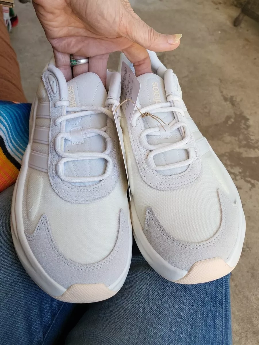 Women's cloud top white adidas shoes