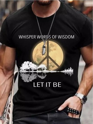 Men's Whisper Words Of Wisdom Let It Be Art Print Cotton T-Shirt