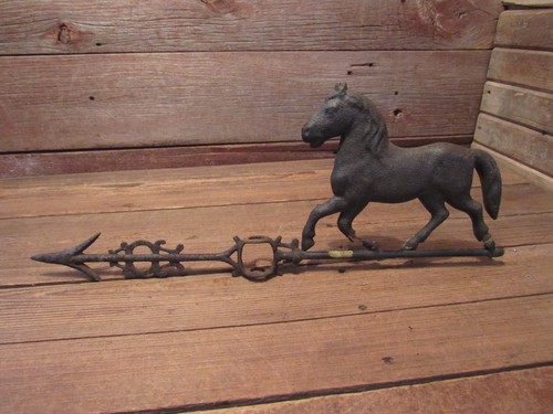 Antique Weathervane Lightning Rod Arrow Horse Vintage - PARTS!
