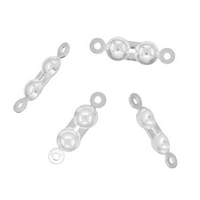6 Sterling Silver Knot Cover Necklace End Cap Crimp Beads 99354