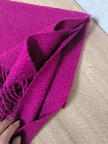 BARBOUR fuchsia wool? warm long neck scarf 180*26 cm |NO LABEL - Picture 4 of 5