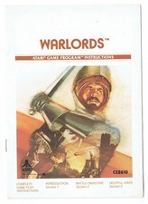 Atari Warlords Instruction Manual ONLY