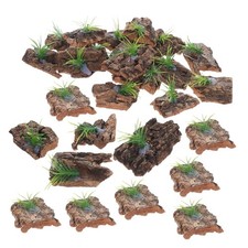 36 Pcs Natural Bark Decoration Reptile Terrarium Branch Background for Hide