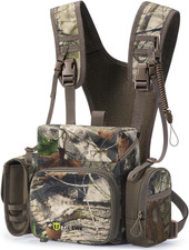 Binocular Harness Chest Pack with MOLLE  Silent Closure,Camo
