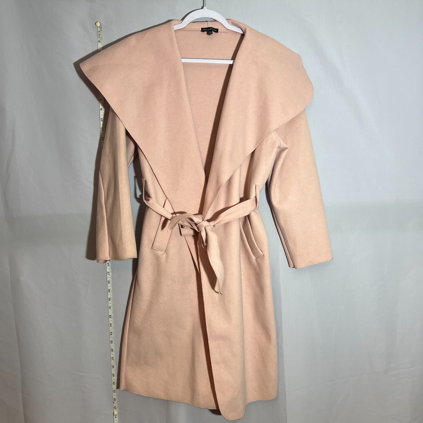 Shinestar  Trench Coat Pink Tie Closer Women Large
