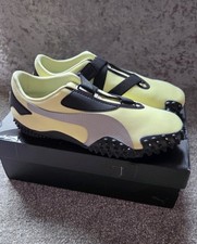 UK 10 - PUMA Mostro OG Trainer Shoes in Gold Moon / Silver