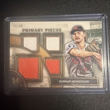 2025 Topps Museum Collection Primary Pieces Quad Relic Gunnar Henderson Gold /49