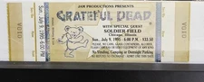GRATEFUL DEAD FINAL CONCERT TICKET STUB In FRAME WITH PICTURE OF Jerry Garcia