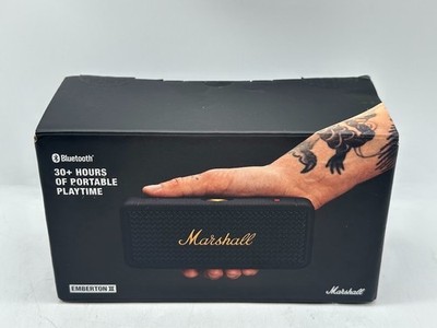 Marshall Emberton II Portable Bluetooth Speaker, Black & Brass