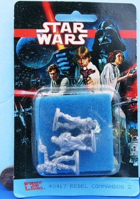 West End Games REBEL COMMANDOS 2 vtg '92 Star Wars Gaming Miniatures 40417