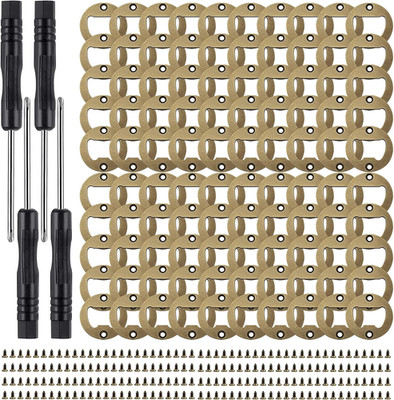 100 Set DIY Stainless Steel Metal Bottle Opener Insert Kits Bronze Resin (Bronze
