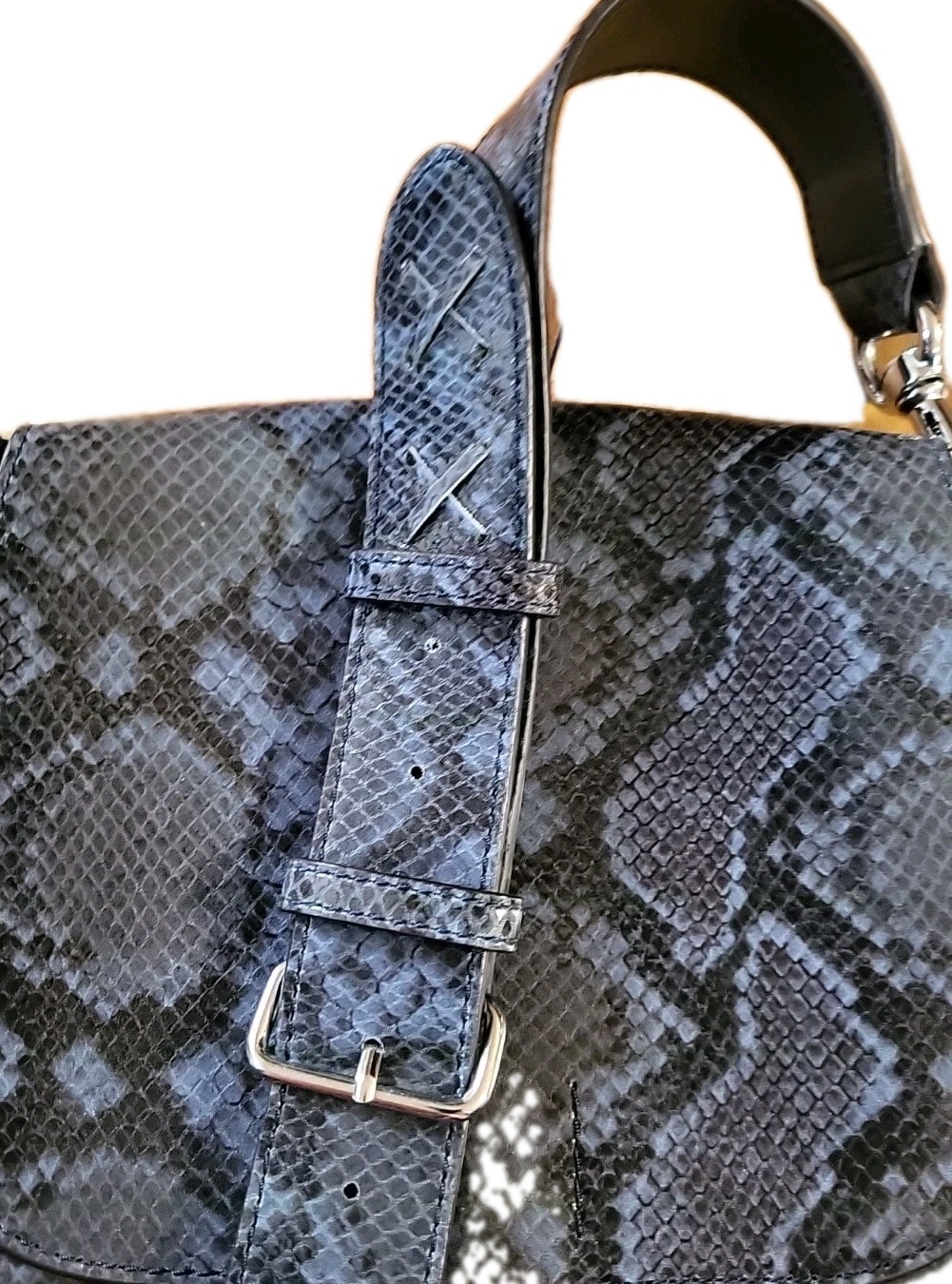 REBECCA MINKOFF Leather Blue Snake Print Crossbod… - image 2