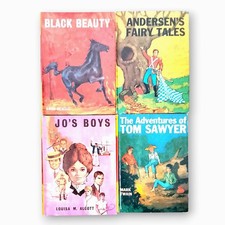 Set of 4 Bancroft Classics Abridged 1960s Children's Books set Pictorial Covers