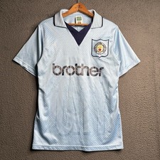 MANCHESTER CITY ENGLAND FOOTBALL SHIRT JERSEY SCORE DRAW OFFICIAL RETRO