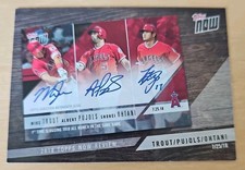 2019 Topps Now Review #TN-9 SP Trout Pujols Shohei Ohtani Angels Facsimile Auto