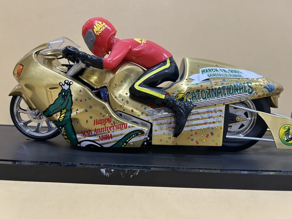 NHRA 50th Anniversary Mac Tools 1:9 Pro Stock Drag Bike In Case Die Cast - Image 4 of 4