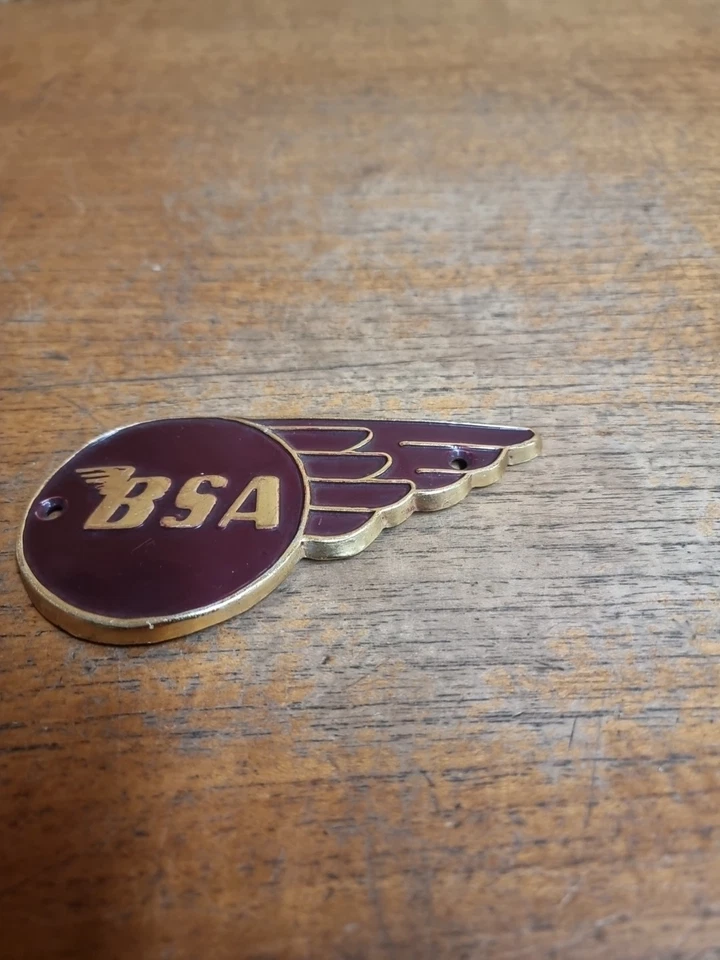 Original Bsa Badge Emblem Tank Side Panel Classic Motorcycle  - Image 3 of 4