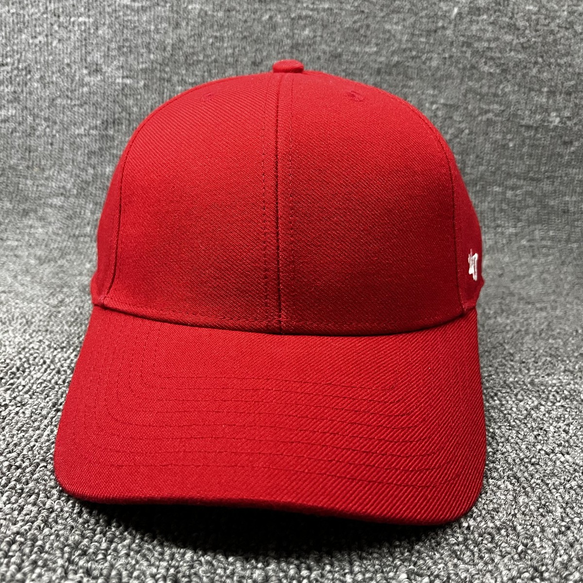'47 Brand Red Adjustable Baseball Cap Blank Structured Hat