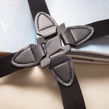 New Crossover Stretchy Straps 2 Clips Adults Braces Suspenders 2.5cm Heavy Duty