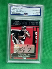 2001 Contenders Michael Vick Rookie Ticket Auto - PSA/DNA Authentic -ATL Falcons