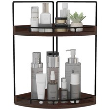 Dorhors 2-Tier Bathroom Counter Organizer,Vanity Counter Corner Shelf, Skinca...