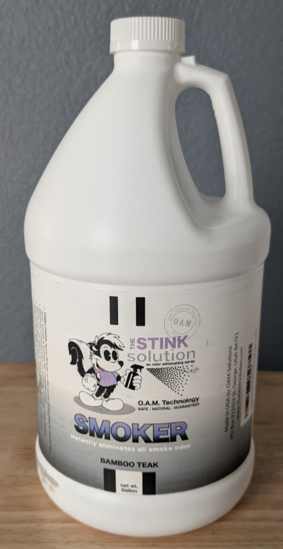 The Stink Solution: Smoker - Odor Eliminating Spray Bamboo Teak - Gallon Bottle