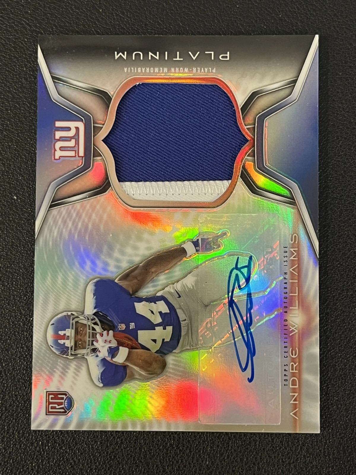 Andre Williams Topps Platinum Autograph Rookie Patch #AW Base