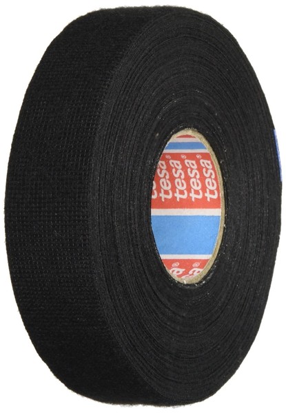 tesa Isolierband Baumwolle Schwarz 25 Mm X 25 M Klebeband Elektroinstallation-image