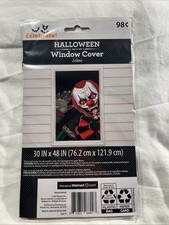 Halloween Window Cover - scary clown -30" x 48"-Joker