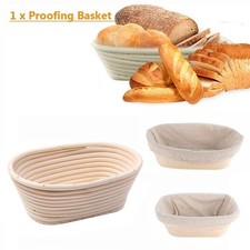 1x Oval Banneton Brotform Bake Bread Dough Rising Proofing Proving Rattan Basket