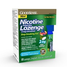 GoodSense Nicotine Polacrilex Mini Lozenges 2 mg, 81 Count Pack of 1 , Mint