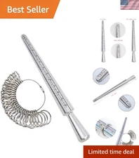 Stainless Steel & Aluminum Ring Sizing Kit – Measure US Sizes 1-15 Effortlessly