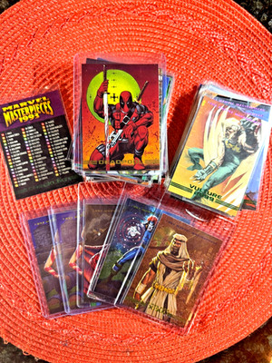 1993 SKYBOX MARVEL MASTERPIECES TRADING CARDS - BASE - DYNA-ETCH  YOU PICK 