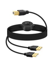 2In1 USB Printer Splitter Cable 2.5M/8.2FT A Male To B Male Toggle Switch