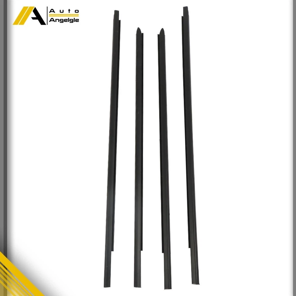 Weatherstrip Window Moulding Trim Seal Belt 4PC For 2009 2020 2021 Ram 1500-5500 Foto 4 de 4