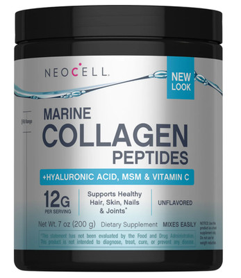 Marine Collagen Peptide Powder | 7Oz | Unflavored | Hyaluronic Acid | by NeoCell
