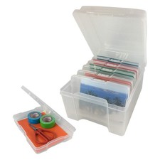 Photo Storage Box with 4  x6  Inner Photo Organizer Cases - 6 Protective Inner...