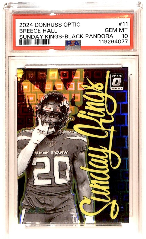 2024 Donruss Optic Sunday Kings Black Pandora 4/25 Breece Hall PSA 10 BG6