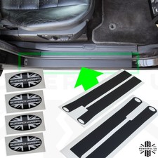 Door sill protector cover vinyl sticker kit for LandRover Disco 3&4 tread plates
