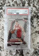 2024 Panini Prizm Monopoly - Reed Sheppard #72 Monopoly Man Black & White Prizm 