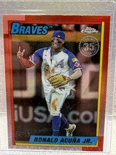 2025 Topps Chrome Logofractor Edition - 1990 Topps Ronald Acuña Jr. #90CB-2