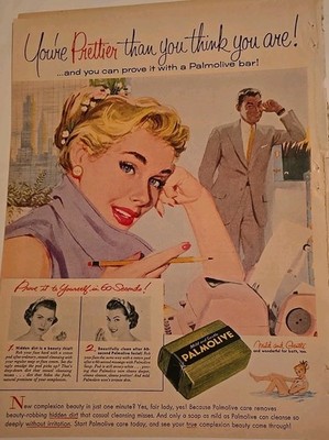 1956 Palmolive green soap Blonde Prettier Than You Think vintage ad
