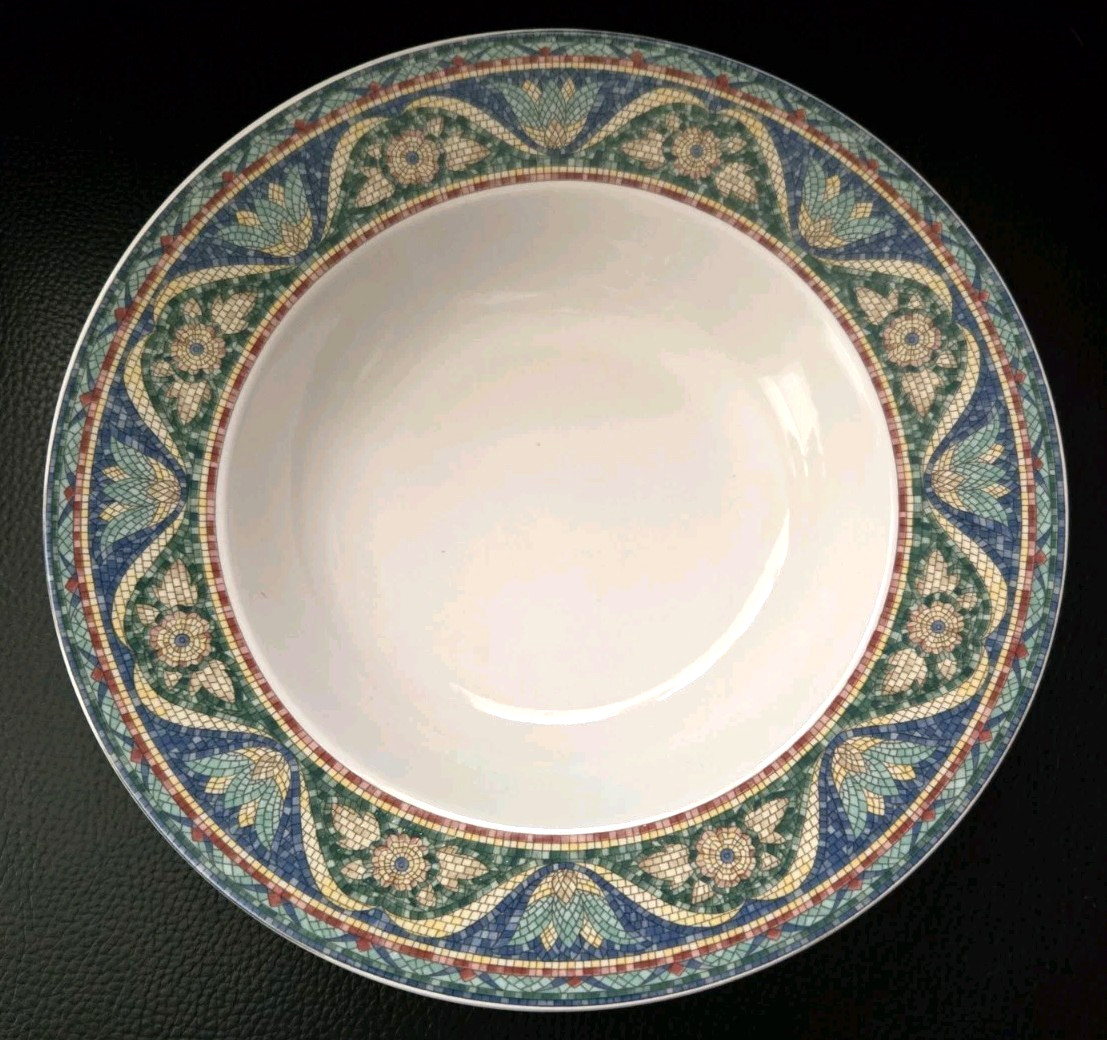 Set Of 4 Mikasa San Marco Ultra Ceram Rimmed Soup Bowls 9 1/4