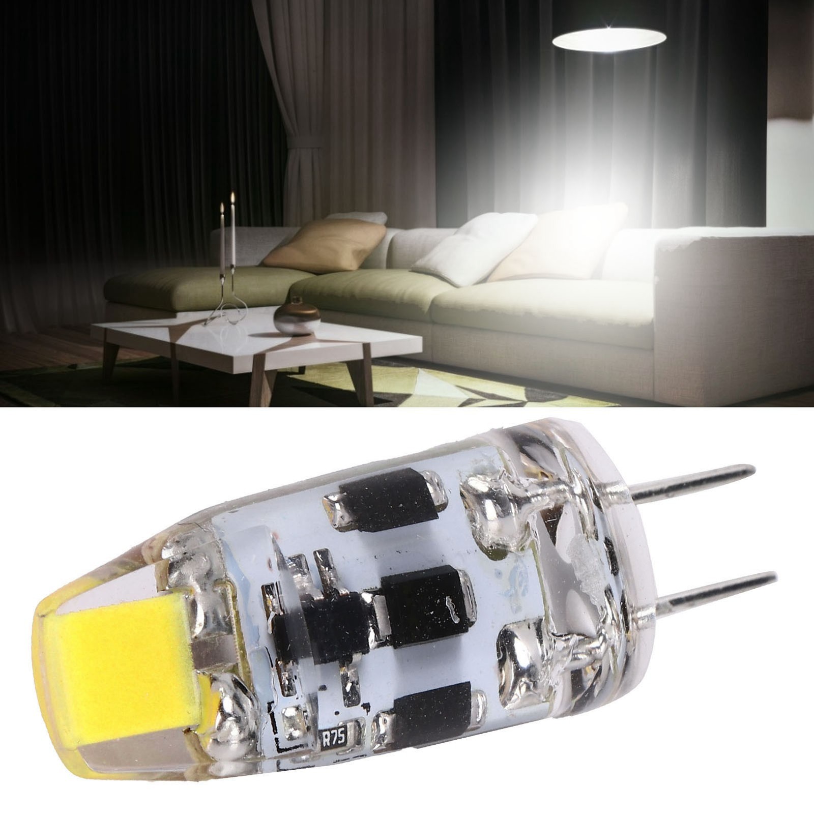 G4 Bulb 2W 200LM 360° Dimming Silicone BiPin LED Bulb For Home Office AC DC 1224