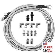 Transmission Cooler Lines - 70-Inch SAE Stainless Steel Braided 6AN 70 Inch