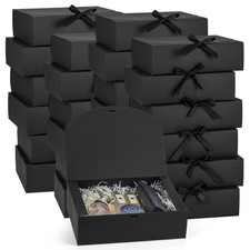 24 Pack Gift Boxes with Lids, 10.6x7.8x3.1 Inch Groomsmen Proposal Box, Luxur...