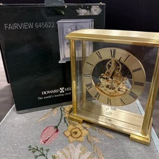 Disney ~ Howard Miller Mantle Table Clock  w/ Etched Mickey BRASS CLOCK 645622